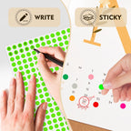 1/4" Round Color-Code Dot Sticker,Color Coding Circle Label (Multicolor) 16 Colors 0.25 X 0.25 inch