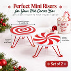 FillTouch 2 Pcs Christmas Hot Chocolate Bar Stand for Drink Station Decor