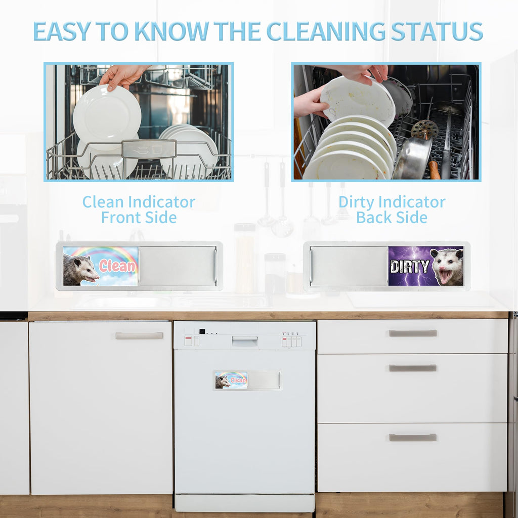 Dishwasher Magnet Clean Dirty Sign Possum