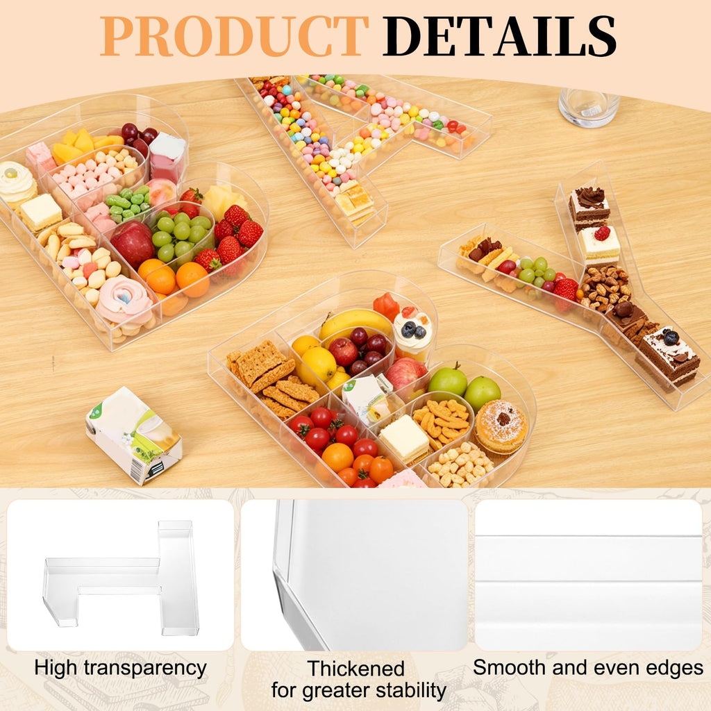 uxcell 13.8 Inch Number Charcuterie Tray, Clear Acrylic Box Reusable