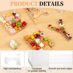 uxcell 13.8 Inch Number Charcuterie Tray, Clear Acrylic Box Reusable