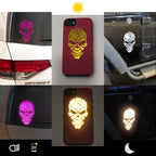 customTAYLOR33 High Intensity Reflective Skull Rose Decal (Premium Quality) / Multiple Colors/Vehicle & Helmet Compatible/Nighttime Visibility (Special Edition Purple, 4 inch X 2.5 inch) Special Edition Purple