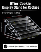 Acrylic Cookie Display Stand, 6 Tier Tiered Display Holder for Vendors 1