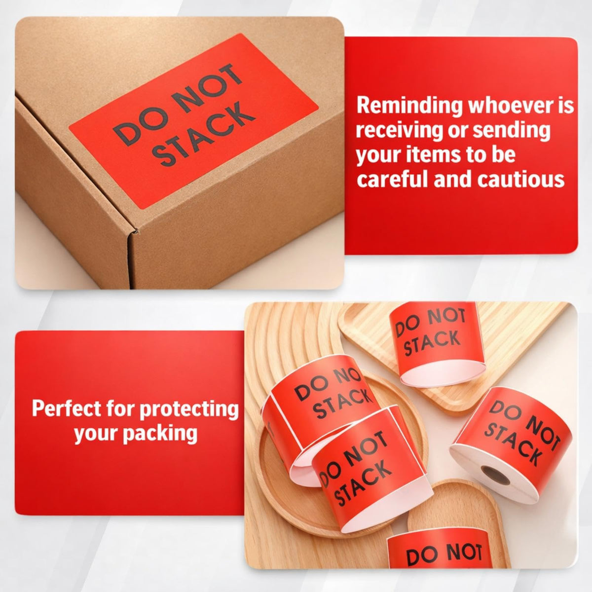 3" x 5" Do Not Stack Stickers 500/roll Shipping Labels Stickers