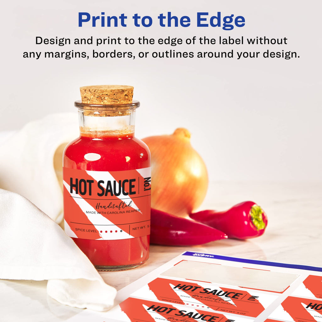 Avery Glossy White Rectangle Labels, Sure Feed Technology, 0.75" x 3.5", 200 Glossy White Labels, Print-To-The-Edge, Permanent Adhesive, Laser/Inkjet Printable 200 labels