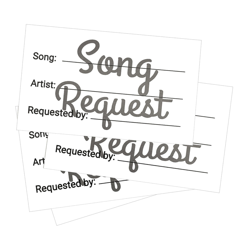 RXBC2011 Song request cards wedding reception guest interaction music table decoration pack of 100 White