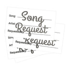 RXBC2011 Song request cards wedding reception guest interaction music table decoration pack of 100 White