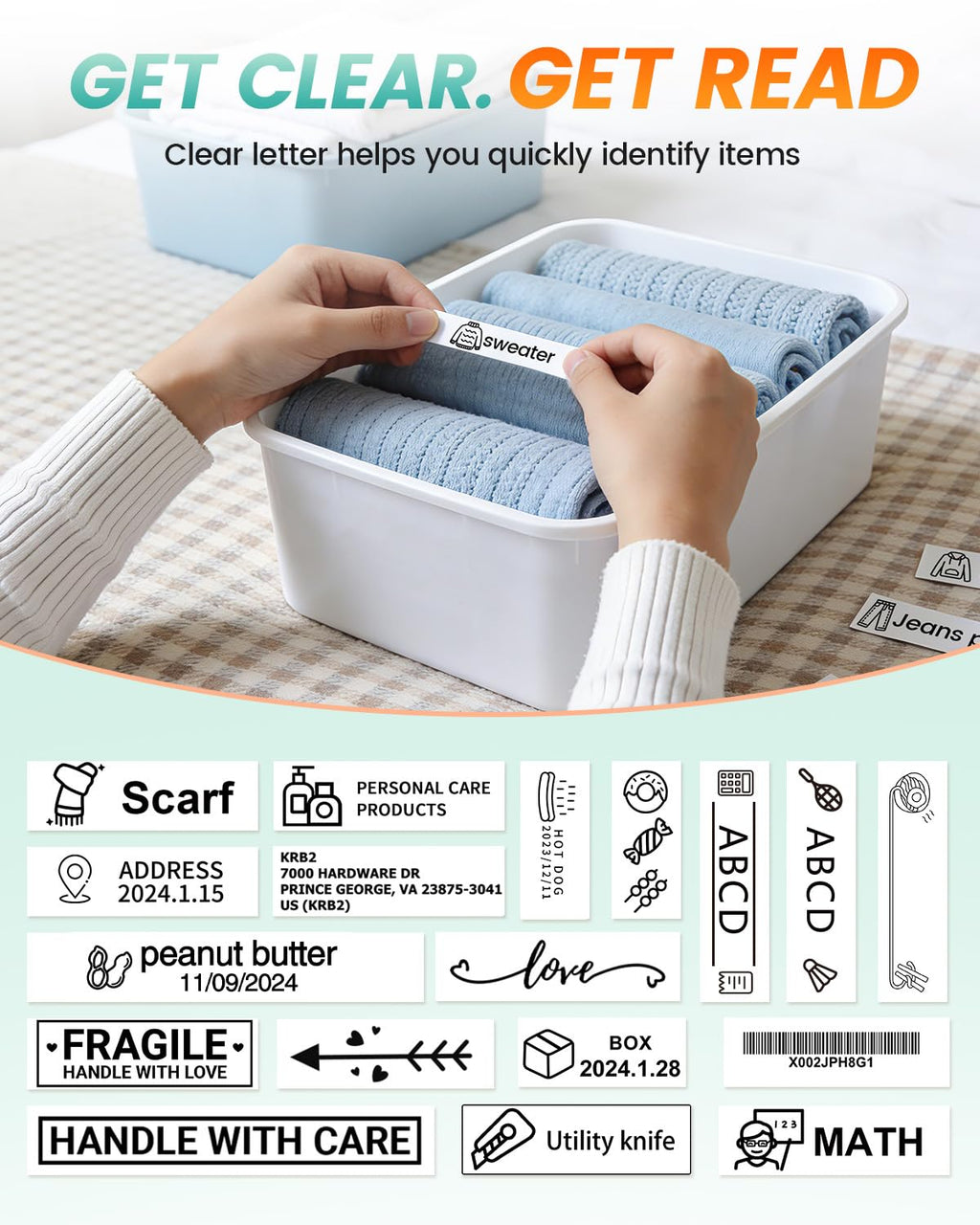 Replacement for Brother P Touch Label TZe TZ Tape 12mm 0.47 Laminated White Black on White 4