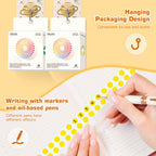 0.25 Inch Small Round Stickers Dot Stickers, 2000 PCS Color Dots Green Yellow 2 Rolls-2000PCS