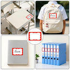 Anwyll 200Pcs Red Name Tag Stickers+1500Pcs Christmas Name Tag Stickers