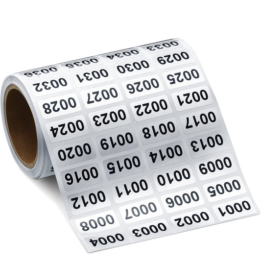 0001 to 2000 Inventory Number Sticker Labels Waterproof Self Adhesive Labels Consecutive Number Stickers for Storage Organizing Boxes Classification 0.39 x 0.78 Inch