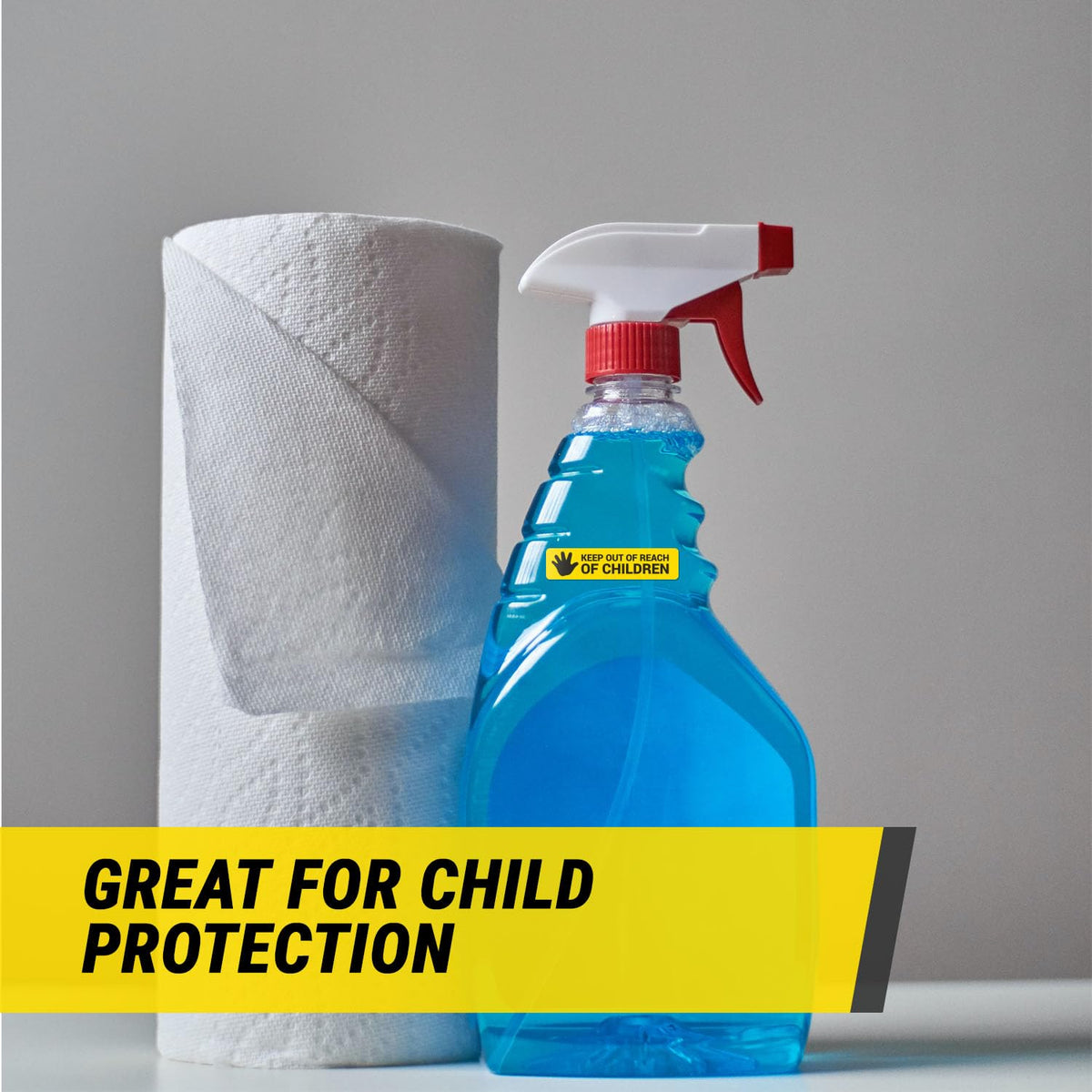 300 Count - Keep Out of Reach of Children Labels (1.7 x 0.4 inch, Yellow) Keep out of Reach Stickers for Medications, Pharmacy Instructions 300 Labels