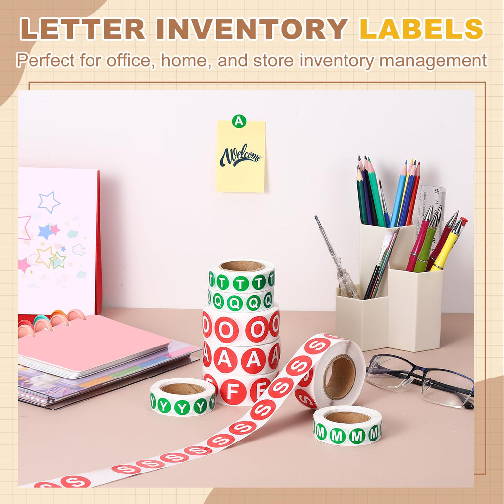 PATIKIL 1" Letter Stickers,1200Pcs Alphabet Stickers Letter C Label,Red 1 Inch