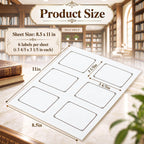 Jetec 150 Pack Large Bookplates, 3.8 x 3.2 Inch, Laser and Inkjet
