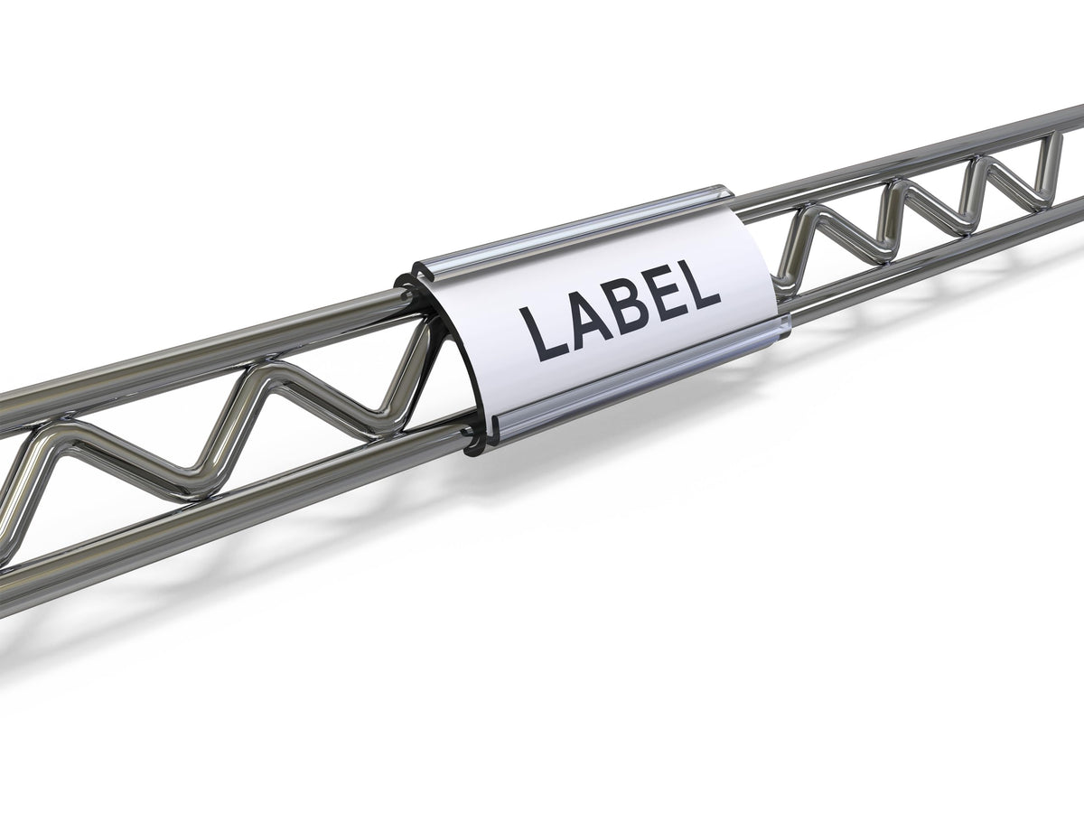 30Pcs Wire Shelf Label Holders, Wire Rack Label Holder, Compatible with Metro and Nexel 1-1/4in Shelves - Paper Inserts Included