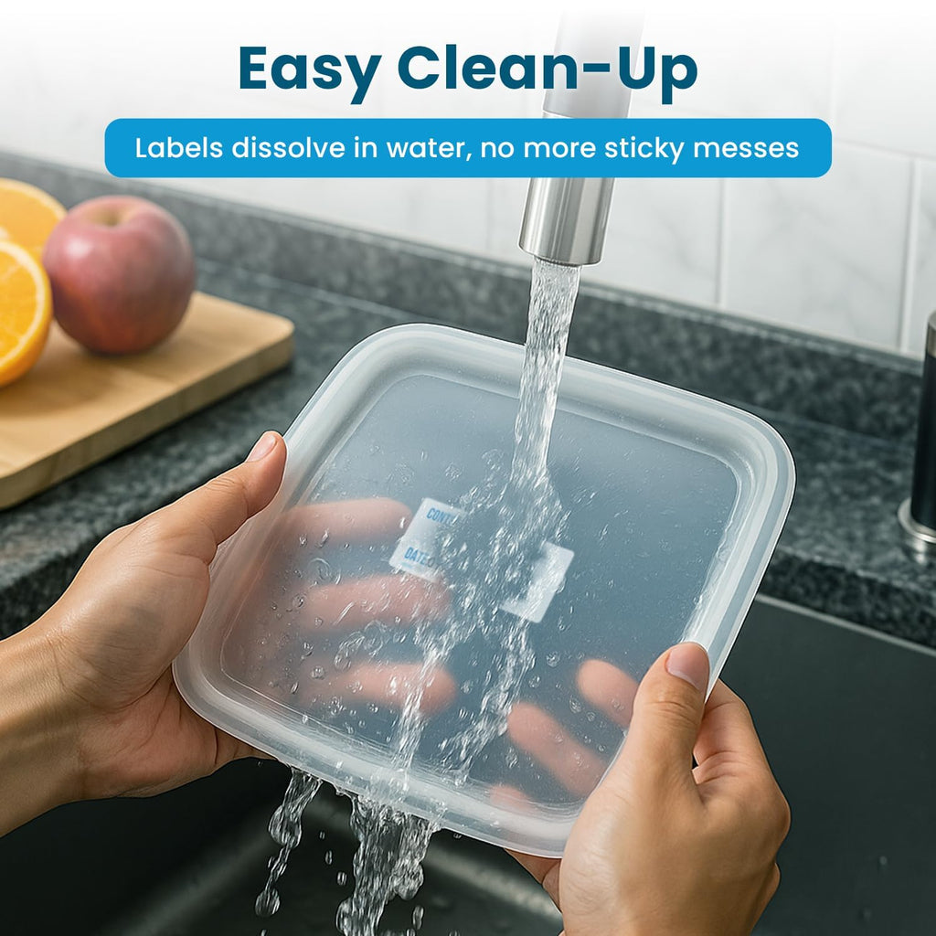 Kitchen Prep Bundle - 4" - 2" - Removable Dry Erase Labels - Freezer Labels