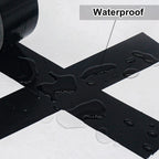 Wide Duct Tape, Industrial Grade 30Yards (90 ft) 4 Inch Black Tape, 9 Mil Heavy-Duty, Waterproof, Strong, Flexible, No Residue, for Crafts & Home Improvement (Black, 4'' x 90ft)