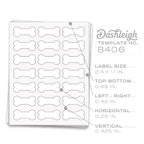 105 Dog Bone Stickers and Labels, 2.4 x 1.1 Inches 105 Labels Brown Kraft