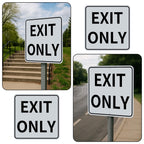 Colingmill Exit Only Metal Sign 18 x 18 Inch Heavy Duty Aluminum Traffic