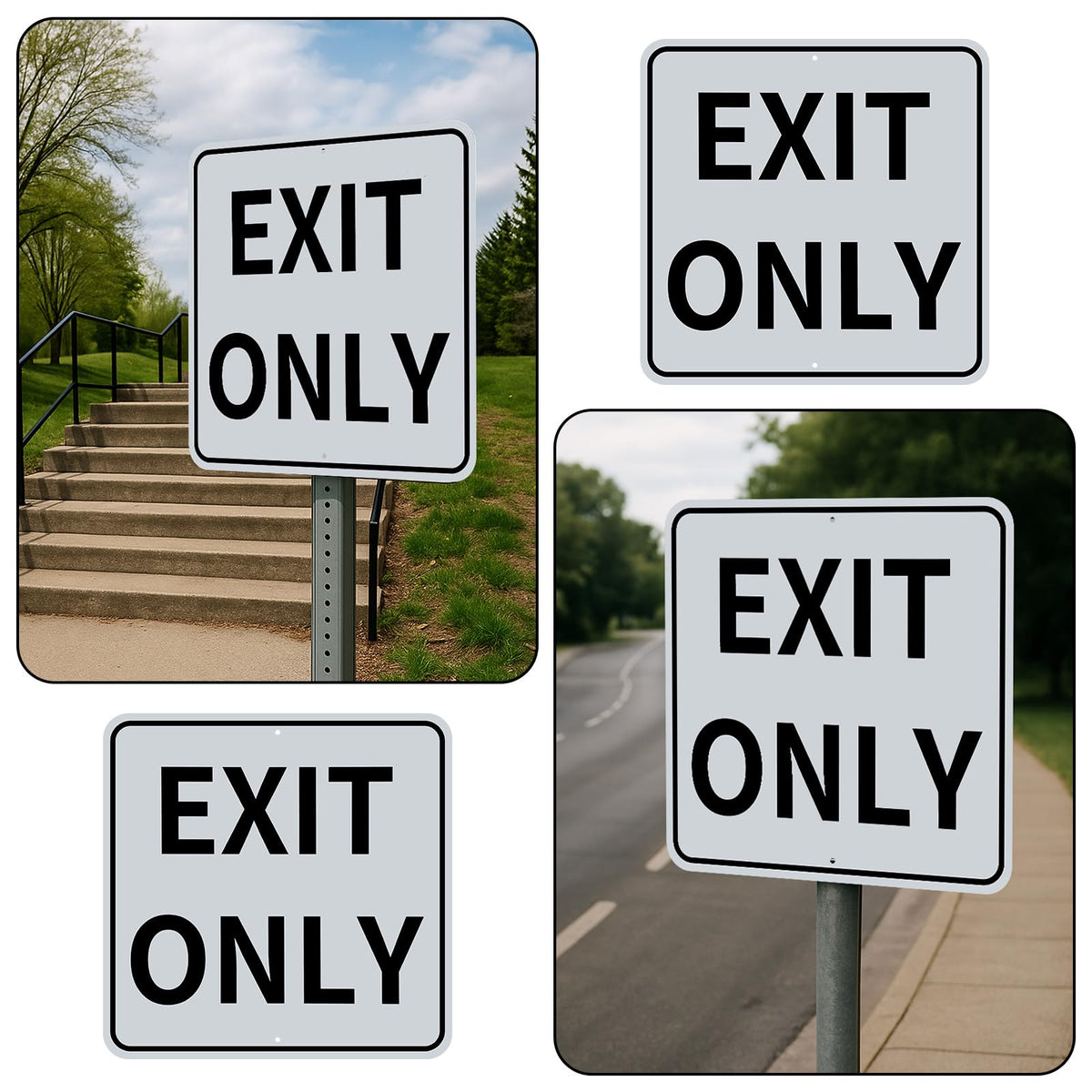 Colingmill Exit Only Metal Sign 18 x 18 Inch Heavy Duty Aluminum Traffic