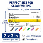 Dissolvable Food Rotation Labels 2"×3" Shelf Life Stickers 300 PCS