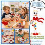 Fork Craft Kit, 50 Sets with Clay, Googly Eyes and Craft Supplies