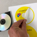 Blank Labels CD/DVD Inkjet Permanent | Laser Print Compatible | 25 Sheets 5824 Template