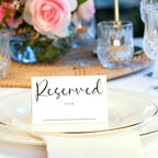 40pcs Reserved Table Signs with Name Line 4x6" Double Sided White 40 pcs