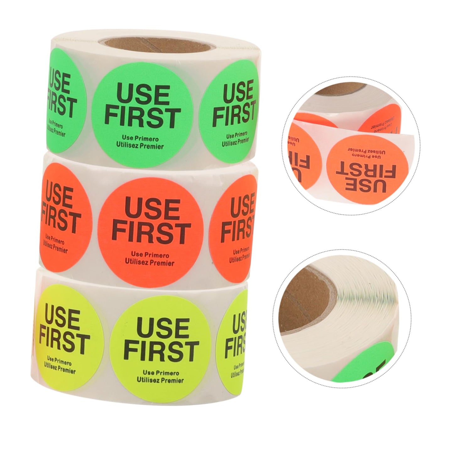 USE First Stickers Restaurant Food Service Labels Kitchen Inventory Control Permanent Labels Adhesive Fluorescent Kitchen Labels