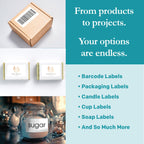 Premium Label Supply White Sticker Rectangle Labels – 2.5" x 1.563" – Laser/Inkjet Compatible – (18 per Sheet), 100 Sheets – 1,800 Total Adhesive Labels 1800 Labels