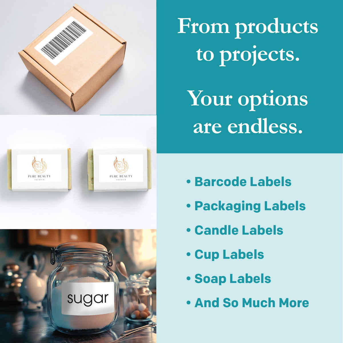 Premium Label Supply White Sticker Rectangle Labels – 2.5" x 1.563" – Laser/Inkjet Compatible – (18 per Sheet), 100 Sheets – 1,800 Total Adhesive Labels 1800 Labels