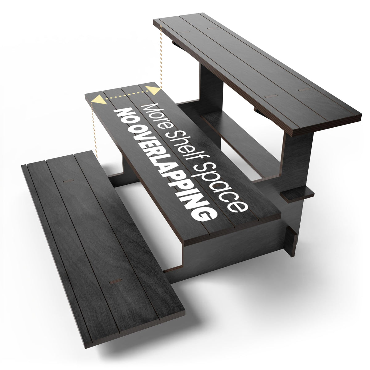 3-Tier Wooden Display Stand Bundle for Vendors, Craft Fairs, Markets, Retail