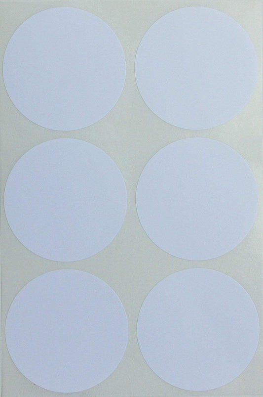 Round 2" inch White Sticker 50mm Dot Labels for Multi-Purpose for Jars, Storage, and Identification - Permanent Adhesive Label Stickers - 72 Pack 72-Pack