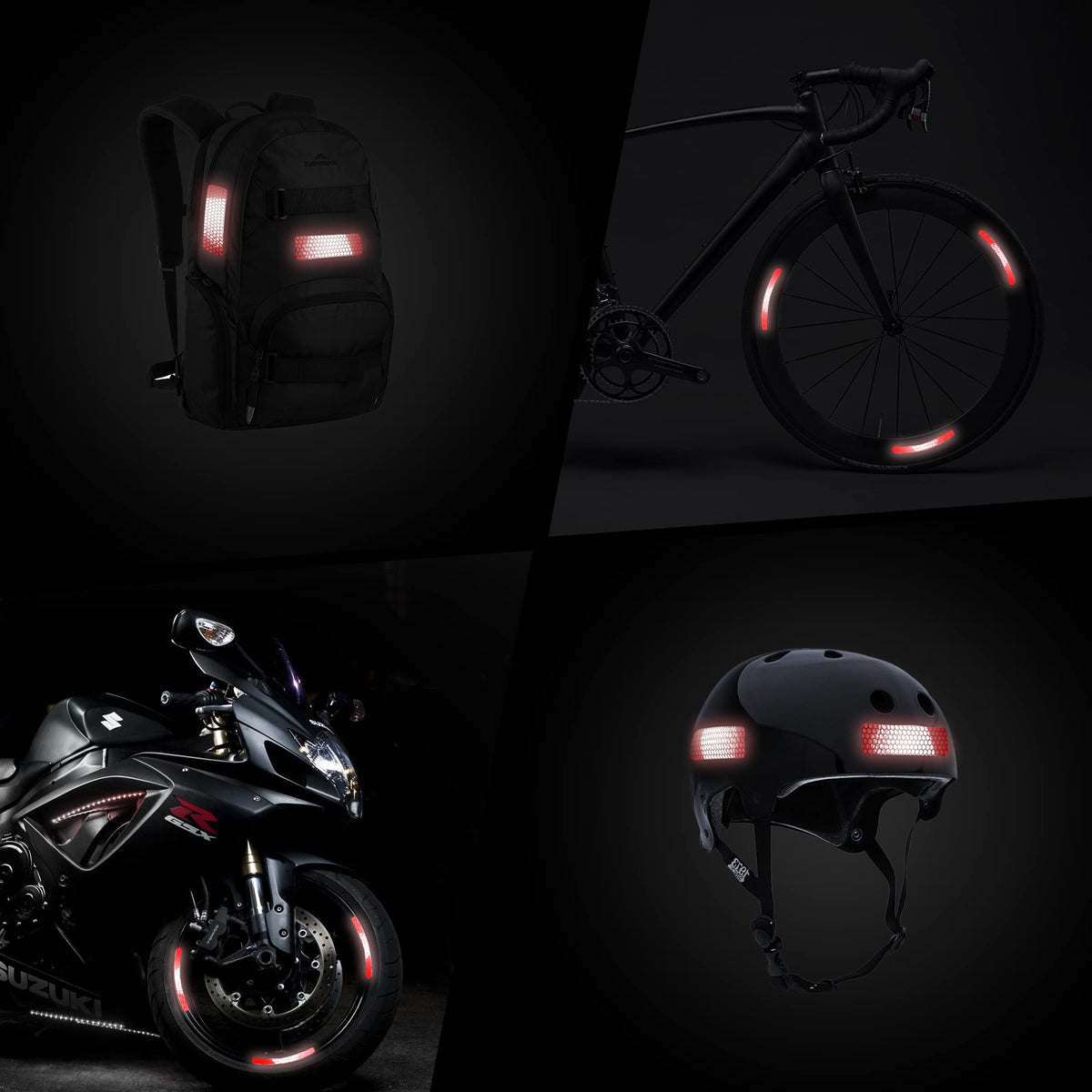 LOOM® Reflective Stickers for Bikes Rims | 18pc Brilliant-Red