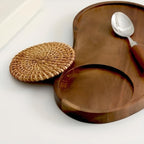 Cashew Nut Tray, Rattan Accent, Decorative Dish, Style A