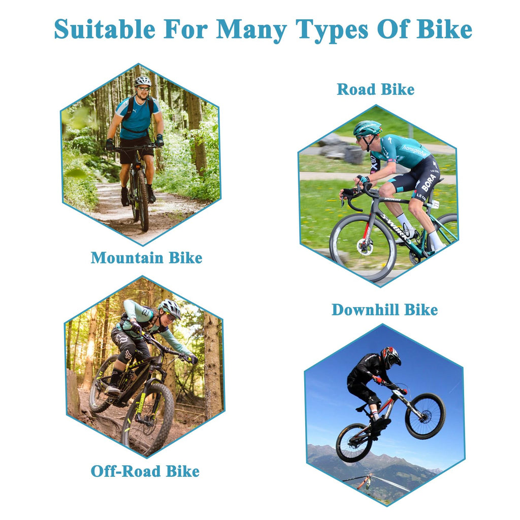 ENLEE Bike Frame Protection Tape, Non-Yellowing Transparent Bike Frame Protection Kit, Clear Honeycomb PVC Anti-Scratch Protector for MTB/Road/Gravel Bike' Top/Down Tube, Chain Guard, Fork, 11PCS Film-Transparent