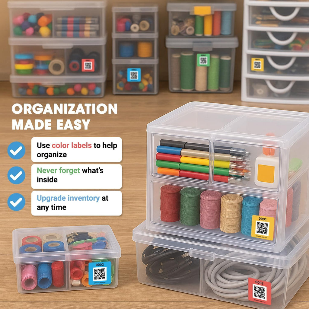 SmartLabels - Mini 1.5" QR Code Labels for Storage, Organization, & Moving