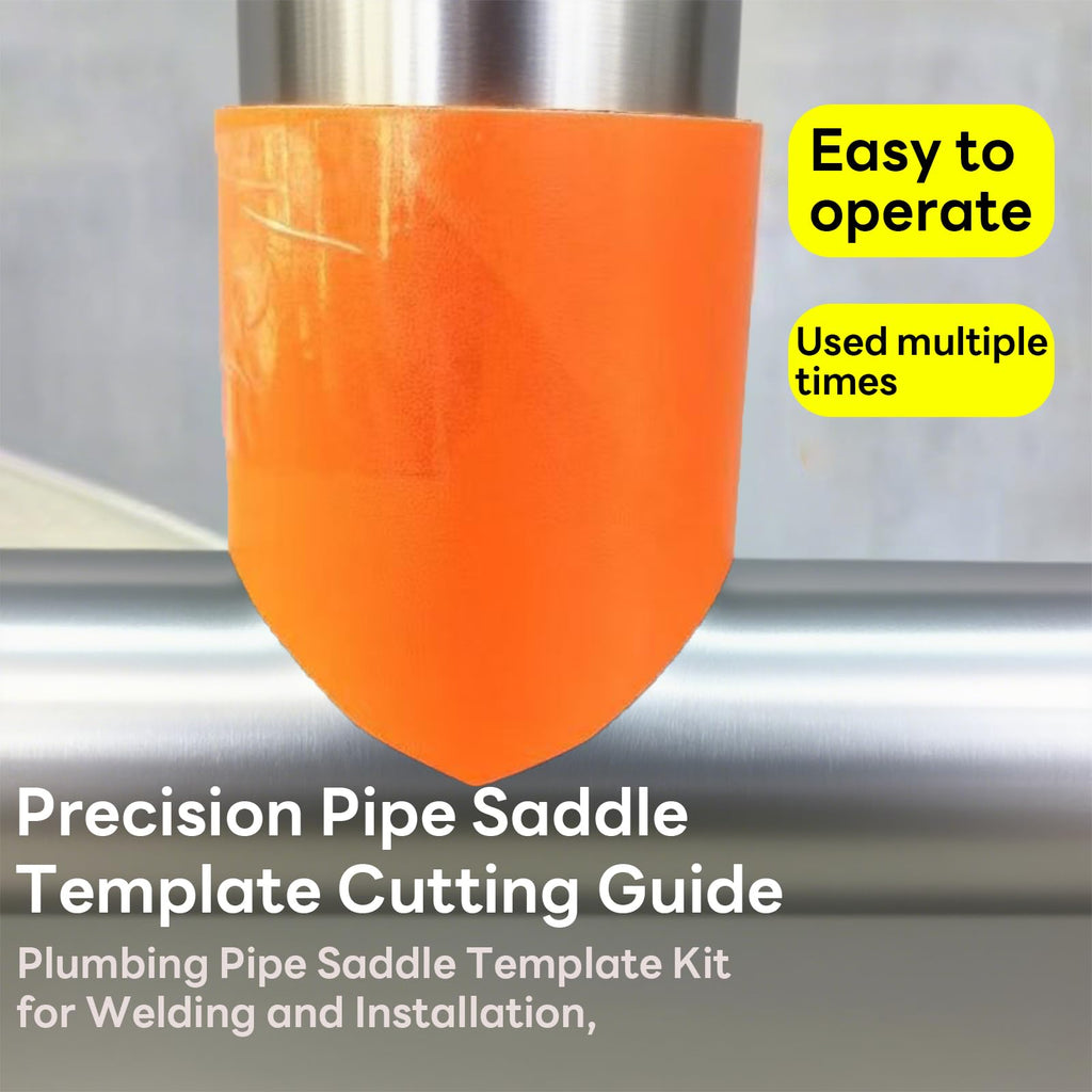10 sizes Precision Pipe Saddle Template Cutting Guide - Plumbing Pipe Saddle Template Kit for Welding and Installation, Accurate Arc Edge Contour Cut Guides, Fits Multiple Pipe Sizes & Materials