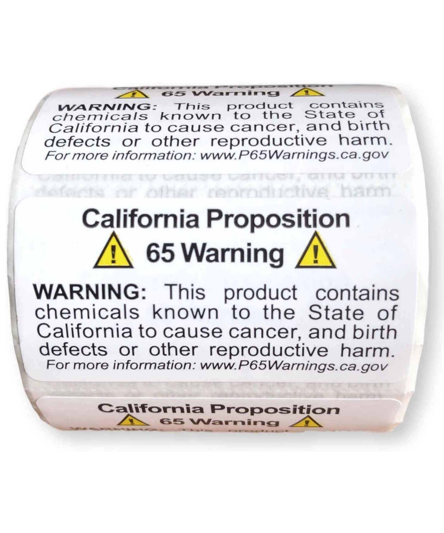 Prop 65 California Warning Labels 500 Count Roll | 1 by 2 Inch Size | Perforated Lines Between Labels for Easy Separating | Perfect for Products and Consumer Alerts | CA 2025 Edition Notice Stickers