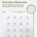 Avery Printable Round Hemp Labels with Sure Feed Technology, 1-2/3" Diameter, Off-White, Print-to-the-Edge, Laser & Inkjet Compatible, 400 Total, Great for Product Branding, Packaging, and More 400 Labels