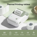NIIMBOT B1 Label Maker Machine with Tape for Home and School, Green White Printer+Tape