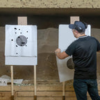 ChromaLabel 1-inch round black target pasters for shooting, 1000 labels per dispenser box, ideal for marksmanship practice