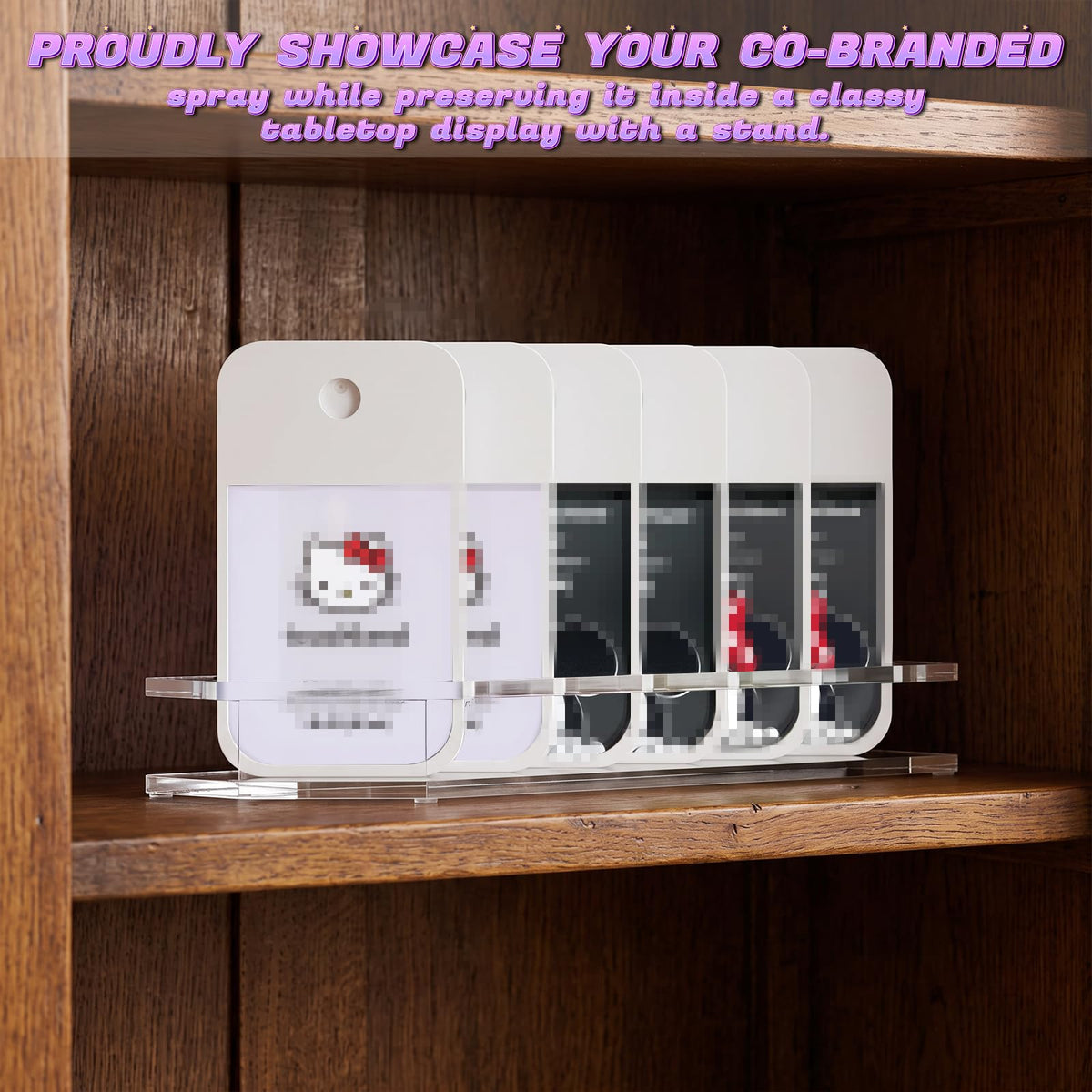 Display Stand for 6 Touchland Hand Sanitizer Spray, Storage Holder(Clear) Clear