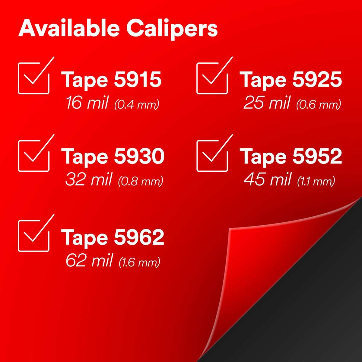 3M VHB Tape 5952 Double-Sided Acrylic Foam Tape, Black, 1 in x 36 yd