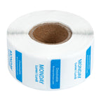 Restaurantware RW Smart 1 Inch x 1 Inch Food Rotation Labels 3500 Dissolvable Food Safety Labels - Premium Trilingual Paper Day Of The Week Labels For Food Storage Or Prep Weekly 7-Day