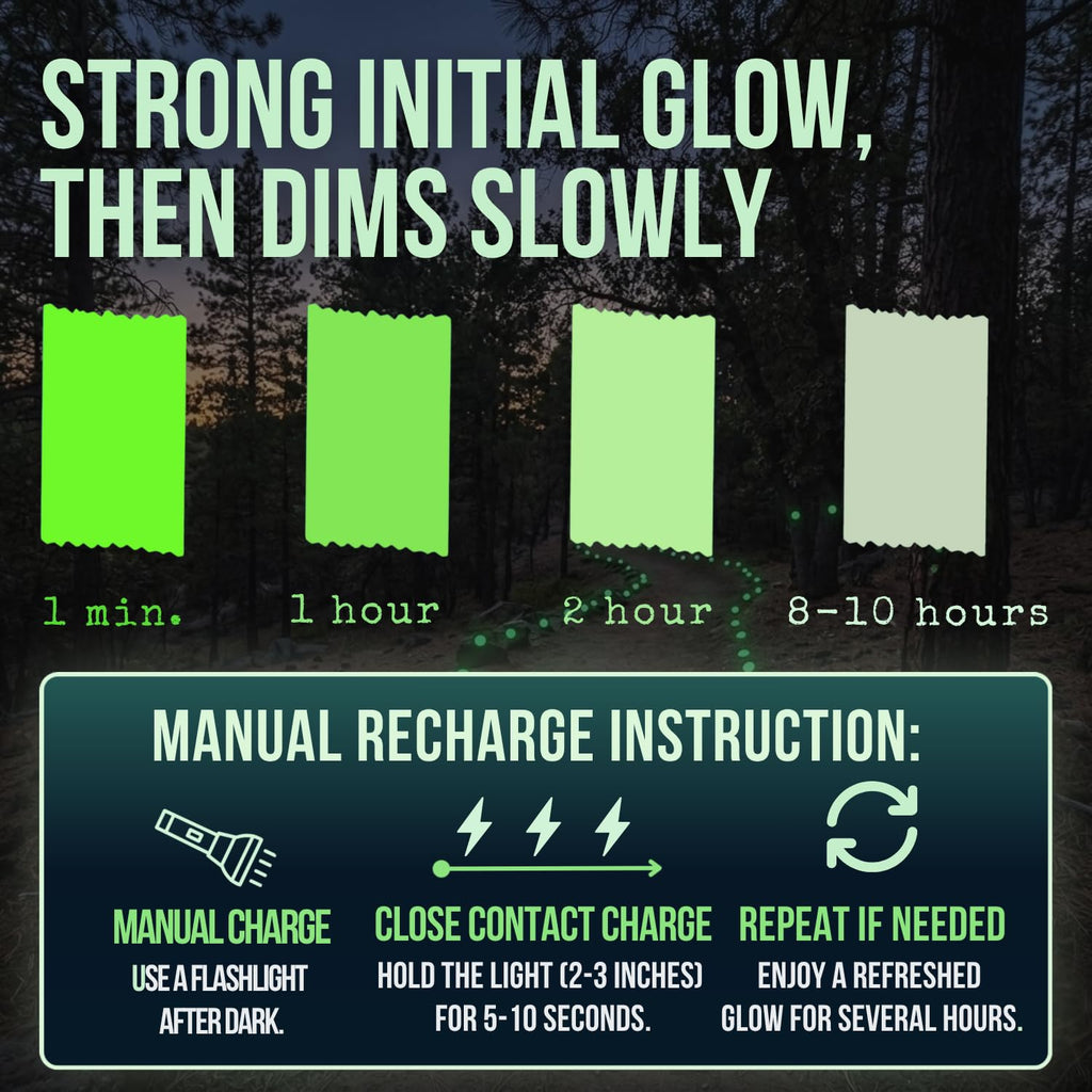 Glow in The Dark Tape – 30ft x 1inch – Premium Industrial Grade Interior and Exterior Luminous Glow Tape to Help See Objects at Night and Outdoors