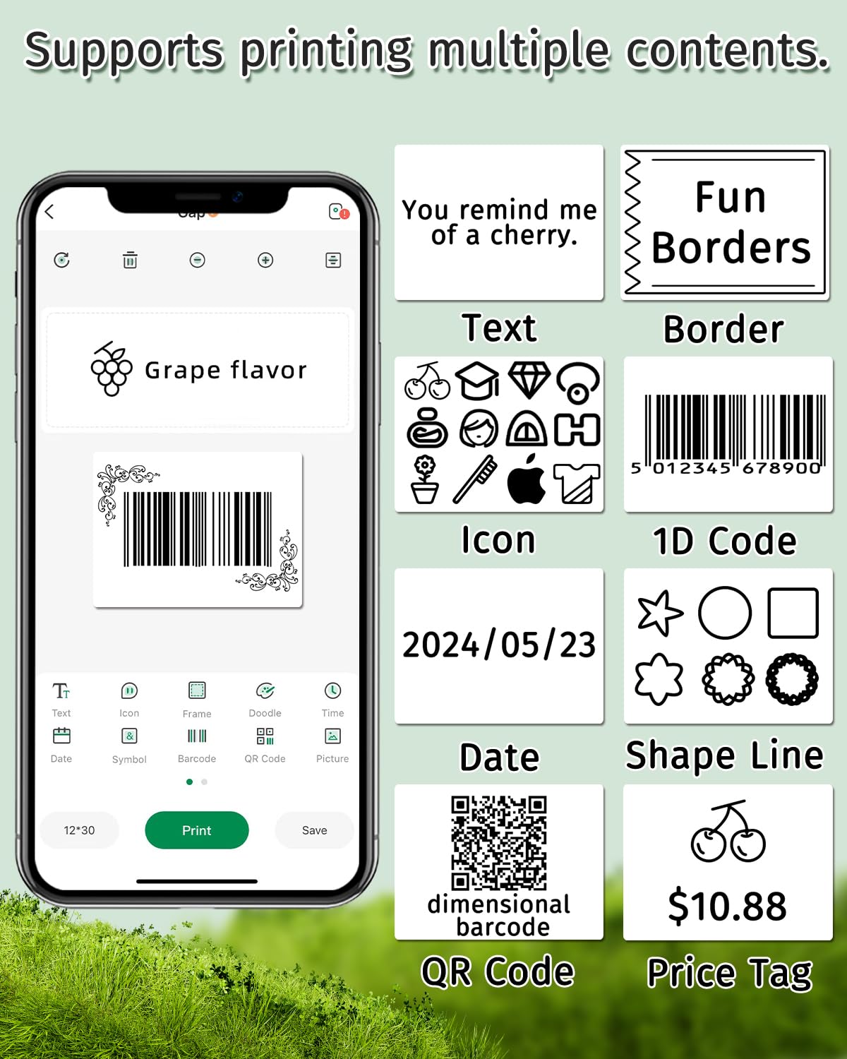 iEager M110 Thermal Labels, 1.57"x1.18" (40x30mm) Label Stickers Self-Adhesive Sticker for M120/M110/M110s/M200/M220 Label Maker, 90 Stickers/Roll, Set of 2, White 2 Rolls 40*30mm