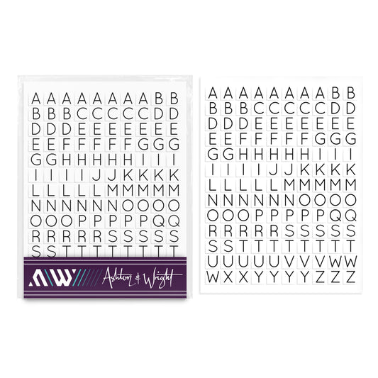 Ashton and Wright - A-Z Alphabetical Letter Stickers - 260 Easy Peel Labels - 8 x 8mm