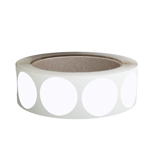 Royal Green Circle Label Roll 1.25 inch White Sticker Label 30mm - 1000 Pack
