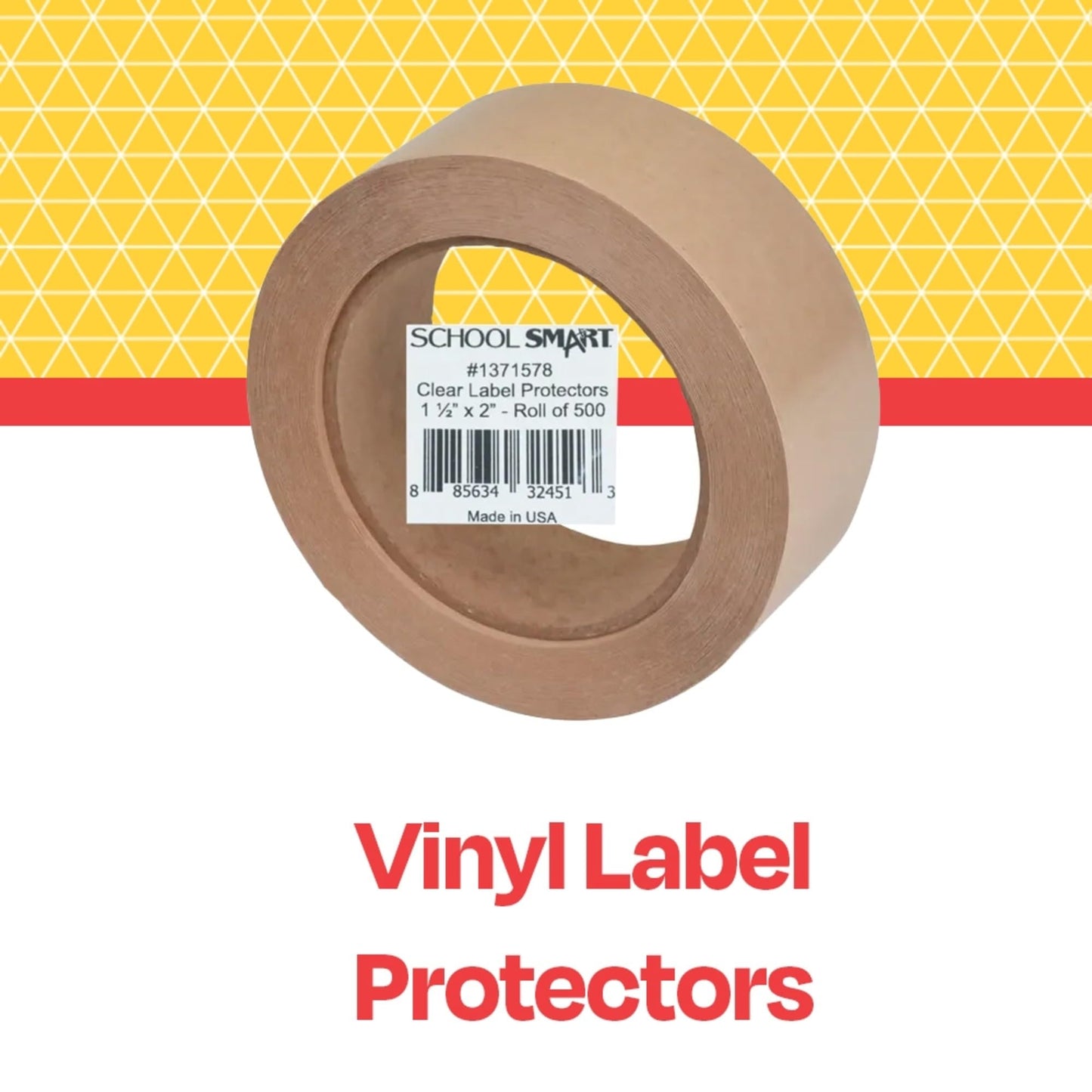 KAPCO - LP008 Kapco Vinyl Label Protectors, Round, 1-1/2 x 2 Inches, Clear, Pack of 500 - 1371578